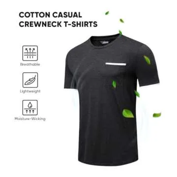 Shop JMIERR Men's Comfort Crewneck T-Shirts 3 Pack