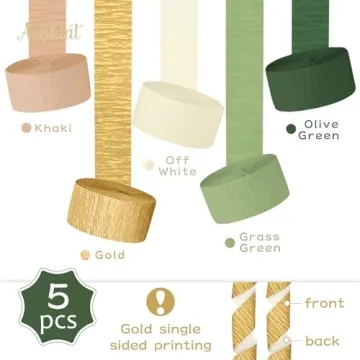 Vibrant 5 Rolls Crepe Paper Streamers for Celebrations