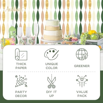 Vibrant 5 Rolls Crepe Paper Streamers for Celebrations