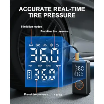 NUSTE Tire Inflator Portable Air Compressor - Fast Inflation