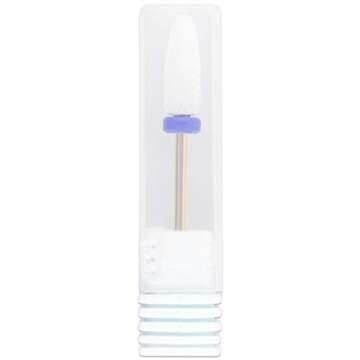 Pana Professional Ceramic White Flame Cone Shaped Bit Nail Drill 3/32" Shank Size (Medium, Flame Bit)