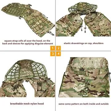 Tactical Sniper Ghillie Base Camouflage Hunting Military Ghillie Suit Foundation