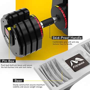 Merax Deluxe 55 Pounds Adjustable Dumbbell, 5-in-1 Dumbbell 15-55lb Adjustable Weight Plate for Home Gym 2 PCS