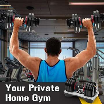 Merax Deluxe 55 Pounds Adjustable Dumbbell, 5-in-1 Dumbbell 15-55lb Adjustable Weight Plate for Home Gym 2 PCS