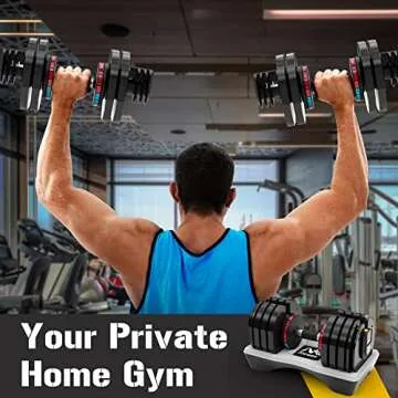 Merax Deluxe 55 Pounds Adjustable Dumbbell, 5-in-1 Dumbbell 15-55lb Adjustable Weight Plate for Home Gym 2 PCS