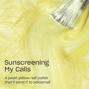 OPI Nail Lacquer Sunscreening My Calls​ | Opaque Soft Yellow Pearl Chip Resistant Nail Polish | Summer Make the Rules Collection