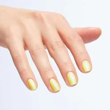 OPI Nail Lacquer Sunscreening My Calls​ | Opaque Soft Yellow Pearl Chip Resistant Nail Polish | Summer Make the Rules Collection