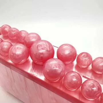 CUXVA Acrylic Clutch Purse for Women with Marbling Evening Handbag Square Box Crossbody Bag with Glitter Beads for Wedding Christmas Cocktail Party