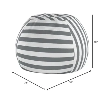 Wekapo XX-Large Stuffed Animal Storage Bean Bag Chair Gray