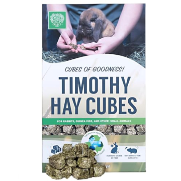 Small Pet Select - Straight Timothy Hay Cubes - 100% All Natural Timothy Hay, Not Blended - Delivere...