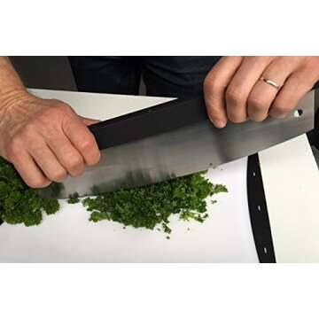 Premium Pizza Cutter by Checkered Chef - Rocker Blade With Protective Cover/Case/Holder/Sheath. Heavy Duty Stainless Steel with Premium Comfort Grip Handle. Dishwasher Safe.
