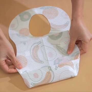 SUNVENO Disposable Baby Bibs for Easy Cleanup