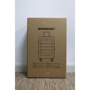 SHOWKOO Luggage Set 3pcs Red Wine with TSA Lock