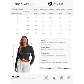 EVALESS Womens Twisted Knit Old Money Golf Gray Pullover Sweater Classic Fit Round Neck Soft Basic Tops Large