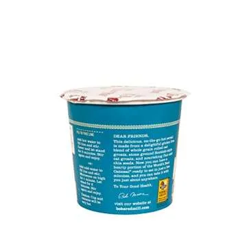 Bob's Red Mill Classic Oatmeal Cup, 1 cup (Pack of 12) - Non GMO, Organic, Whole Grain, Vegan, Kosher