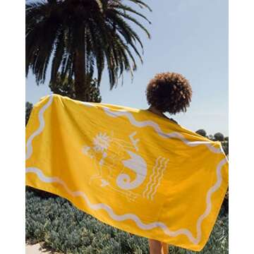 FUNBOY Oversized Beach Towel, Icon Fringe Design, Perfect for a Summer Pool Party and the Beach