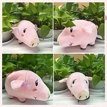 Heionia 7.8" Pig Stuffed Animal Plush Toy Pink Pig Plushie Plushies Pillow Anime Plush Figure Doll Merch Collectible Toys Birthday for Boys Girls