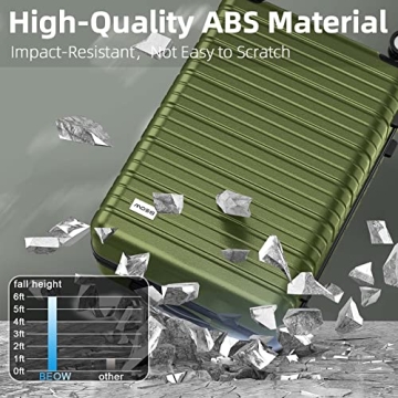 Durable BEOW 4 Piece Expandable Luggage Set for Easy Travel