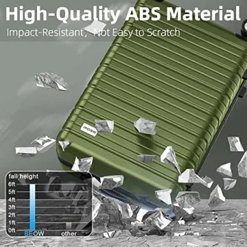 Durable BEOW 4 Piece Expandable Luggage Set for Easy Travel