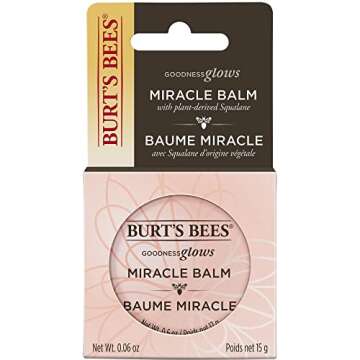 Burt's Bees 100% Natural Origin Goodness Glows Miracle Balm, Hydrates and Softens Dry Skin From Head To Toe, 0.6 Ounce Tin