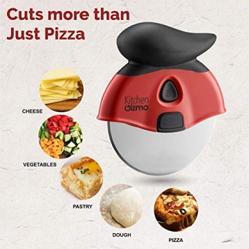 Pizza Cutter with Grip - Super Sharp & Easy to Use