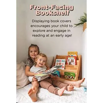 Montessori Bookshelf - Book Display Shelf for Toddler - Forward/Front Facing Bookcase Rack Display