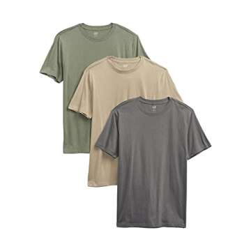 GAP Mens Everyday Short Sleeve T-Shirt - Comfortable Style in Mesculen Green