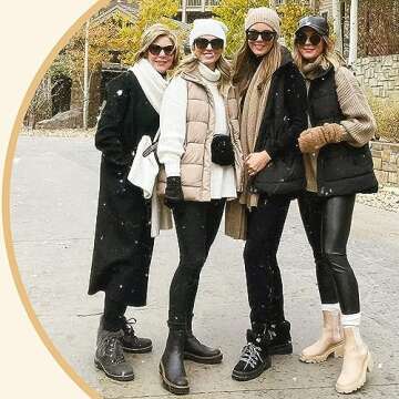 FULLSOFT Fleece Lined Leggings Women Tummy Control High Waisted Workout Winter Warm Soft Yoga Pants(Black,Large-X-Large)