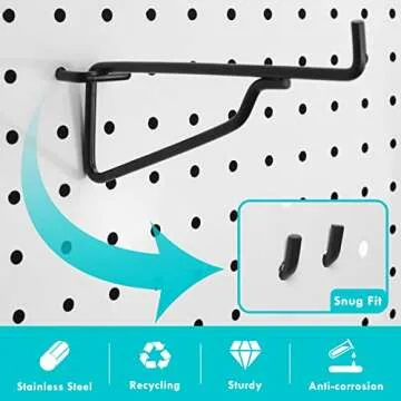 Pegboard Hooks Set for Ultimate Craft Organization