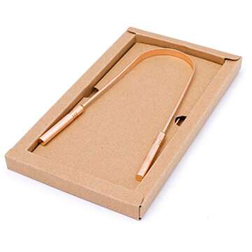 Wowe Lifestyle Tongue Scraper Cleaner Metal - No Bad Breath, and Halitosis - Pack of 2 (Copper)
