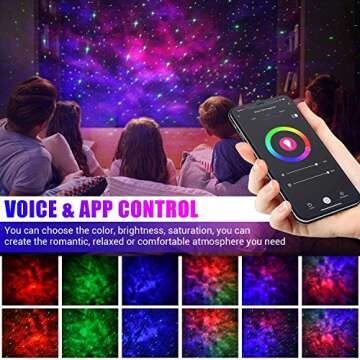 Star Projector with Smart Control & LED Nebula Effects
