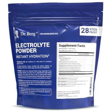 Dr. Berg Sugar Free Electrolyte Powder Packets - Daily Hydration Drink Mix