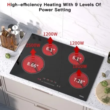 30" Electric Cooktop - 4 Burners with Touch Controls