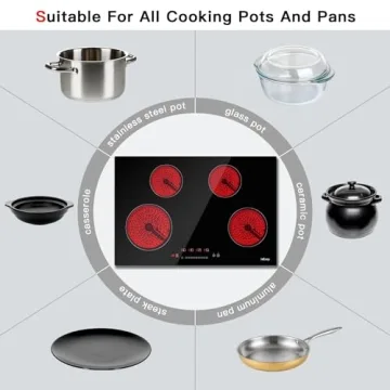 30" Electric Cooktop - 4 Burners with Touch Controls