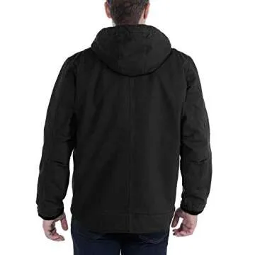 Carhartt Men's Black Sherpa-Lined Work Jacket