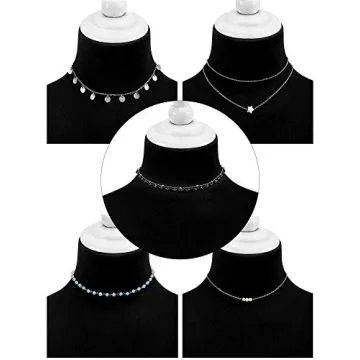 BBTO Layered Silver Choker Necklace Set for Women and Girls