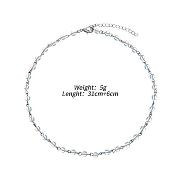 BBTO Layered Silver Choker Necklace Set for Women and Girls