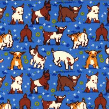 Sloggers Waterproof Garden Rain Boots for Women - Cute Mid-Calf Mud & Muck Boots with Premium Comfort Support Insole, (Goats Sky Blue), (Size 8)