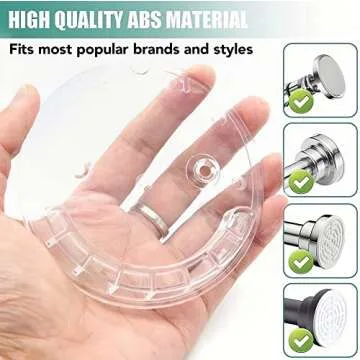 LADYMOON Adhesive Shower Curtain Rod Holder No Drilling,Set of 4,Max Load 60 lbs,Heat Resistant and Waterproof,Wall Mount Retainer of Shower Rods for Bathroom(Shower Curtain Rod Not Included)