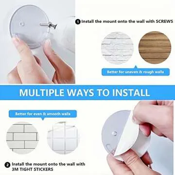 LADYMOON Adhesive Shower Curtain Rod Holder No Drilling,Set of 4,Max Load 60 lbs,Heat Resistant and Waterproof,Wall Mount Retainer of Shower Rods for Bathroom(Shower Curtain Rod Not Included)