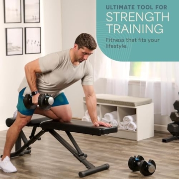 LifePro Adjustable Dumbbell Set – 5-25 lb Dumbbells Set of 2, Quick Change Rotating Hand Weights for Women//Men at Home Gym Weight System - 5-25 Pound, Ideal for Home Strength Training