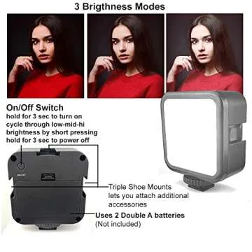 Acuvar Vlogging Kit with LED Light & Microphone for Creators