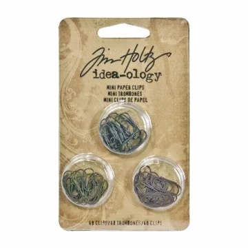 Tim Holtz Mini Paper Clips - 48 Antique Finishes