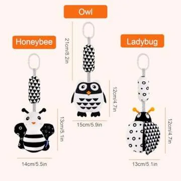 High Contrast Baby Rattle Toys for Infants 0-18 Months