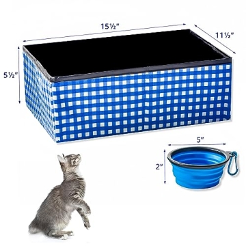 Vibrant Collapsible Travel Cat Litter Box Portable Design