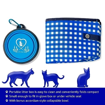 Vibrant Collapsible Travel Cat Litter Box Portable Design