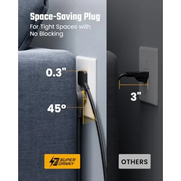 35W Fast Charging Power Strip with 8 Outlets & USB Ports