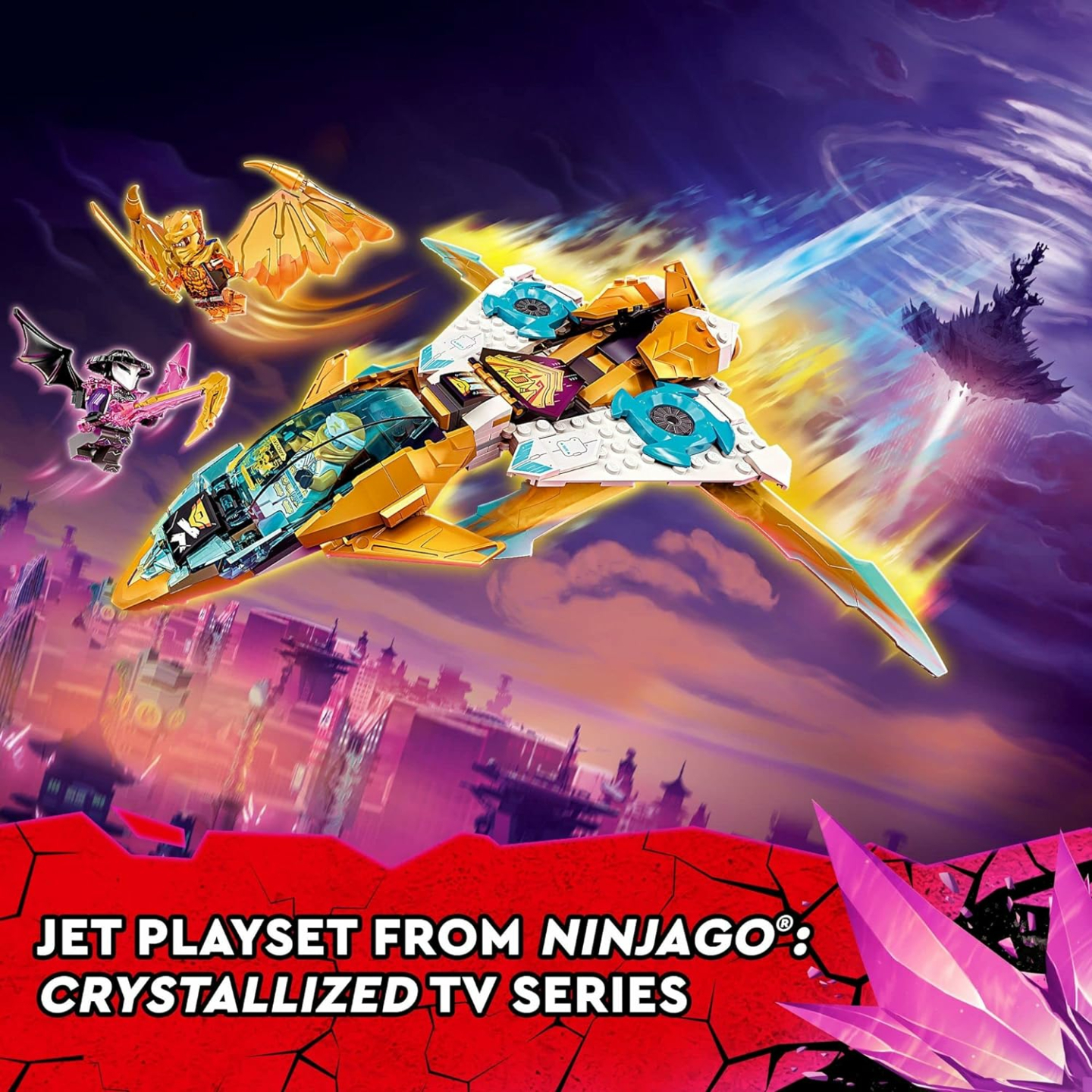 NINJAGO Zane's Golden Dragon Jet Set for Kids