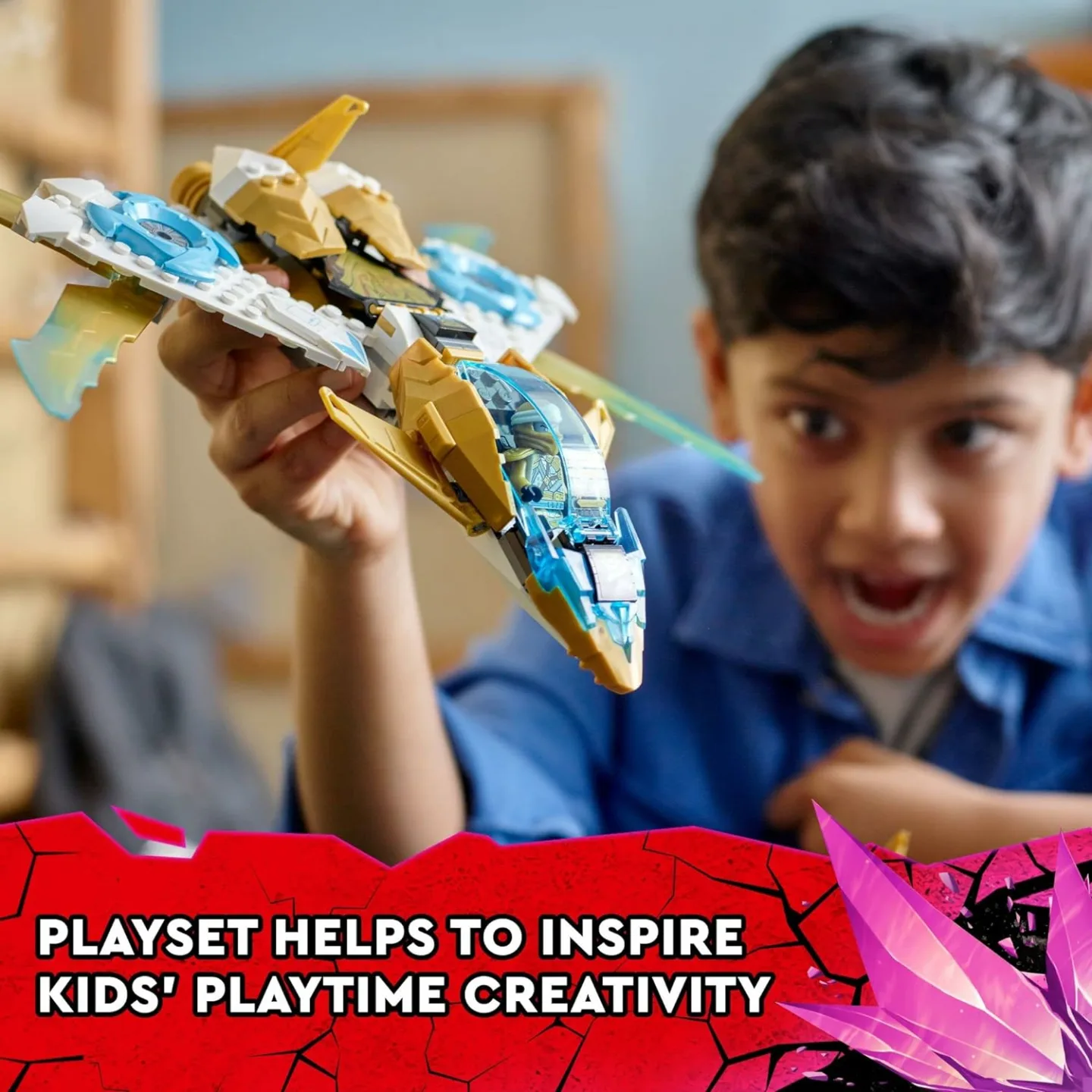 NINJAGO Zane's Golden Dragon Jet Set for Kids