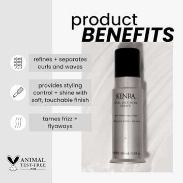 Kenra Curl Defining Crème 5 - Frizz Control & Curl Separation 3.4 fl. oz